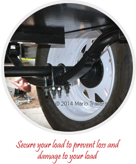 Secure your load to prevent loss and damage to your load